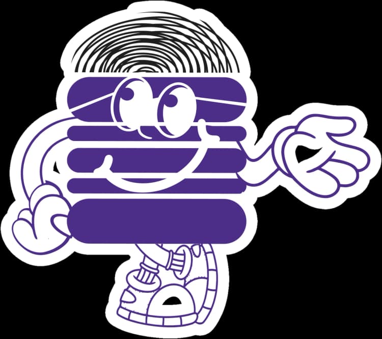 Flak'd mascot presenting catering options