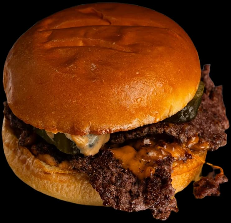 Flak'd double smash burger — 100% halal beef